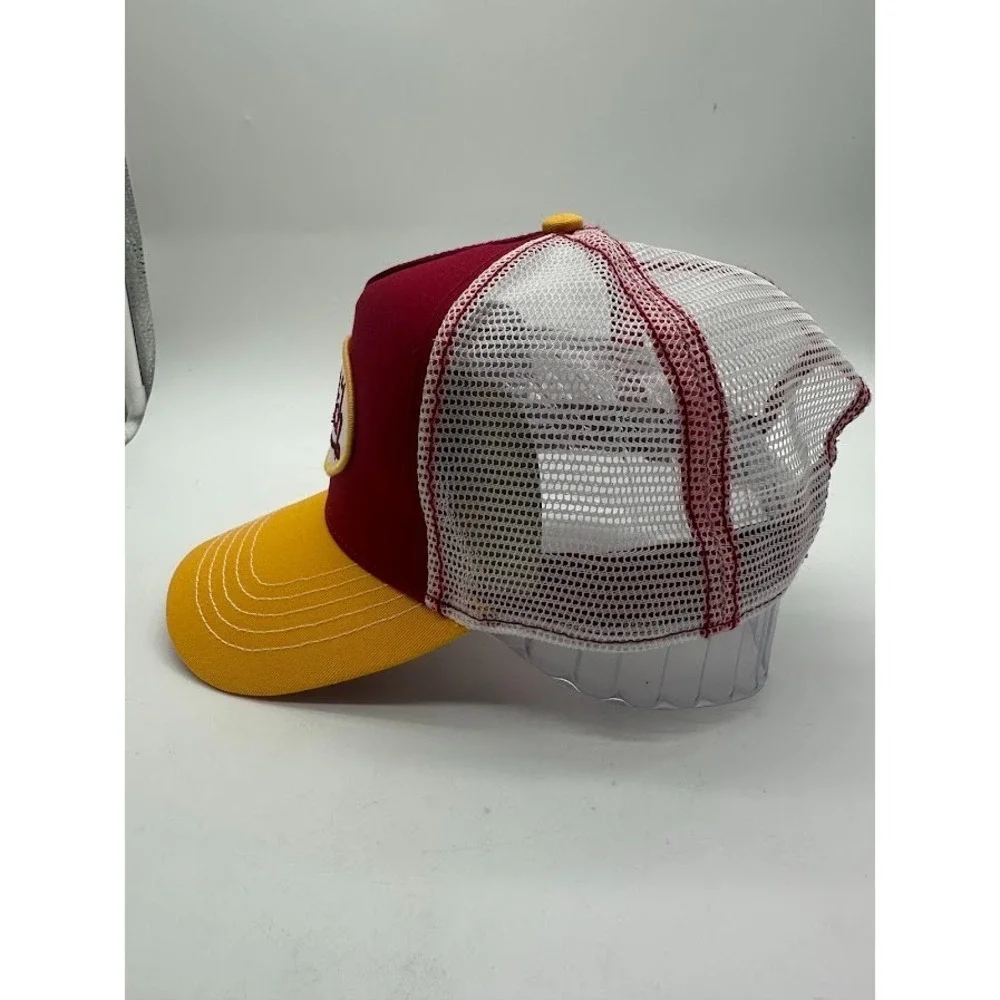 New Von Dutch Trucker Hat Burgundy Gold White Mesh Snapback Adjustable Cap USA